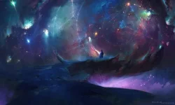 Night, Ocean, Woods